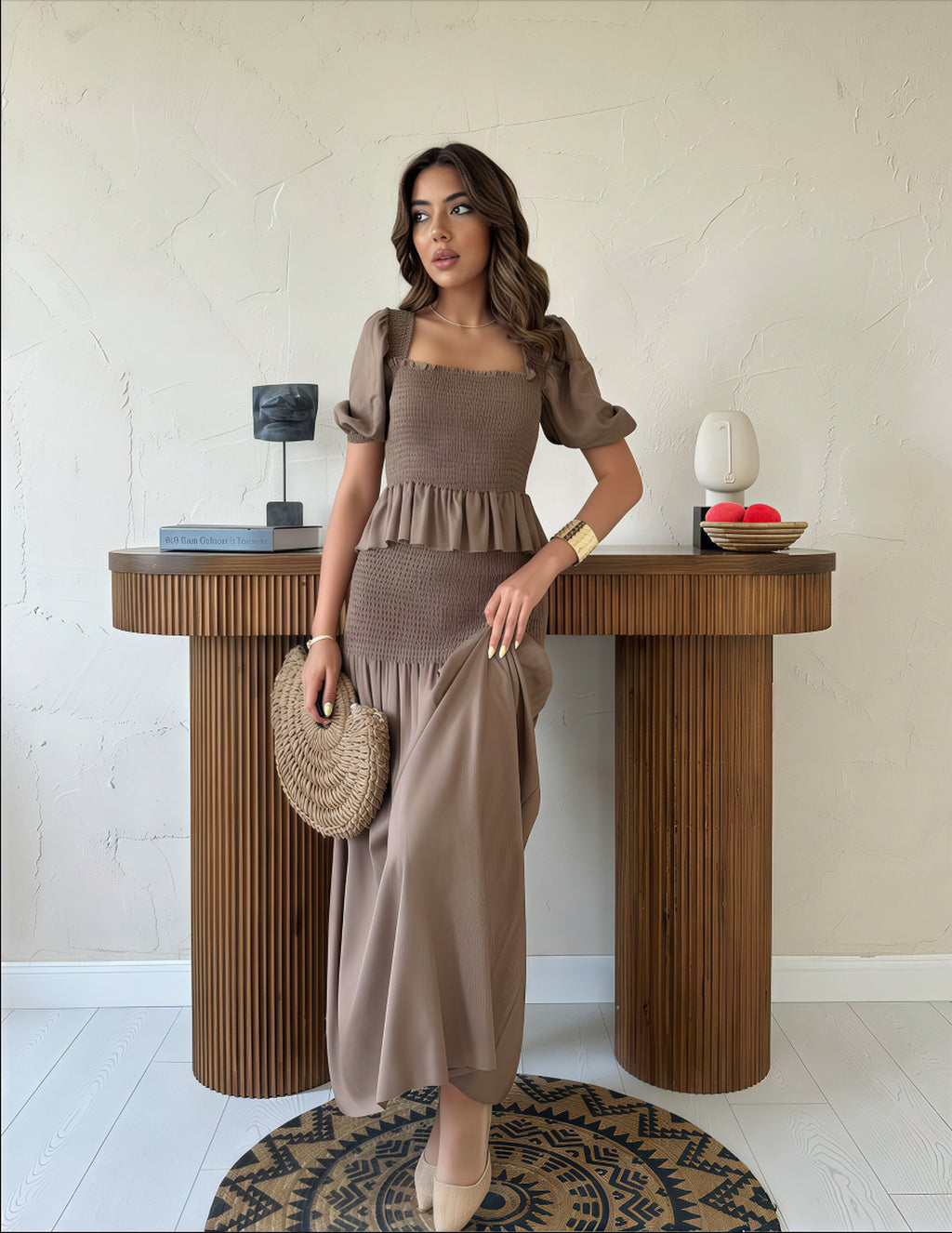 Coastal Breeze Off-Shoulder Maxi Dress