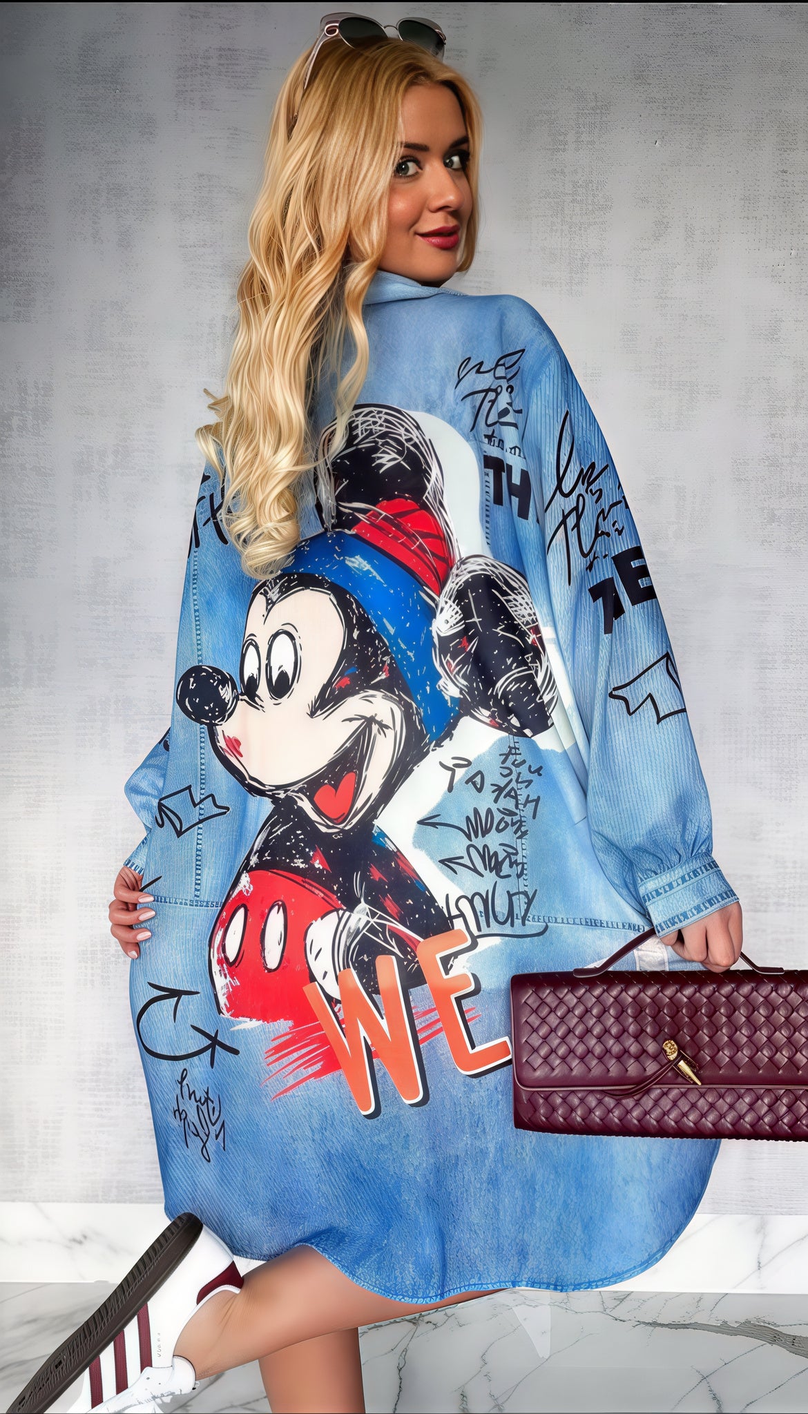 Urban Pop Art Denim Shirt - Mickey