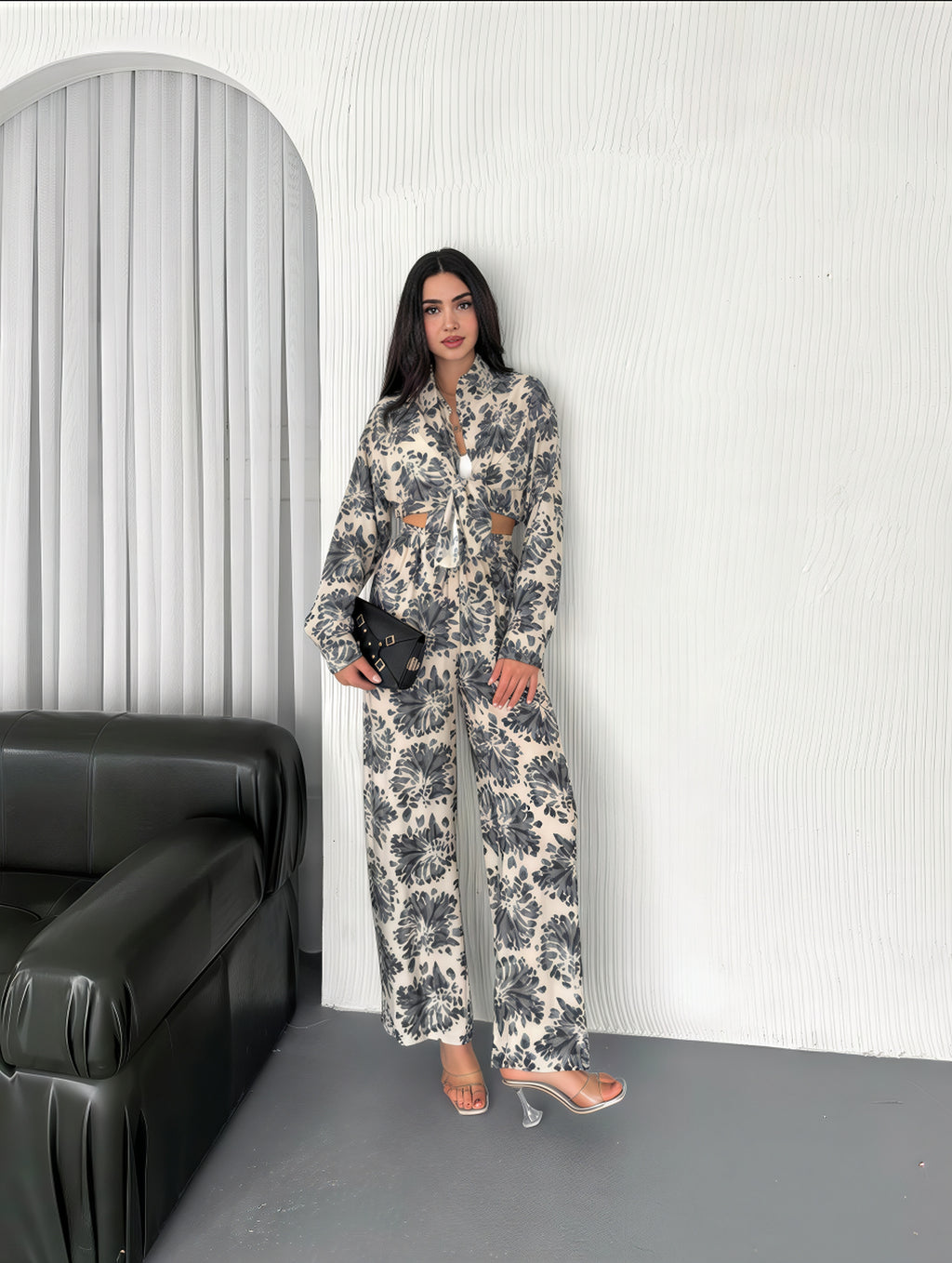 Black & White Floral Co-ord Set