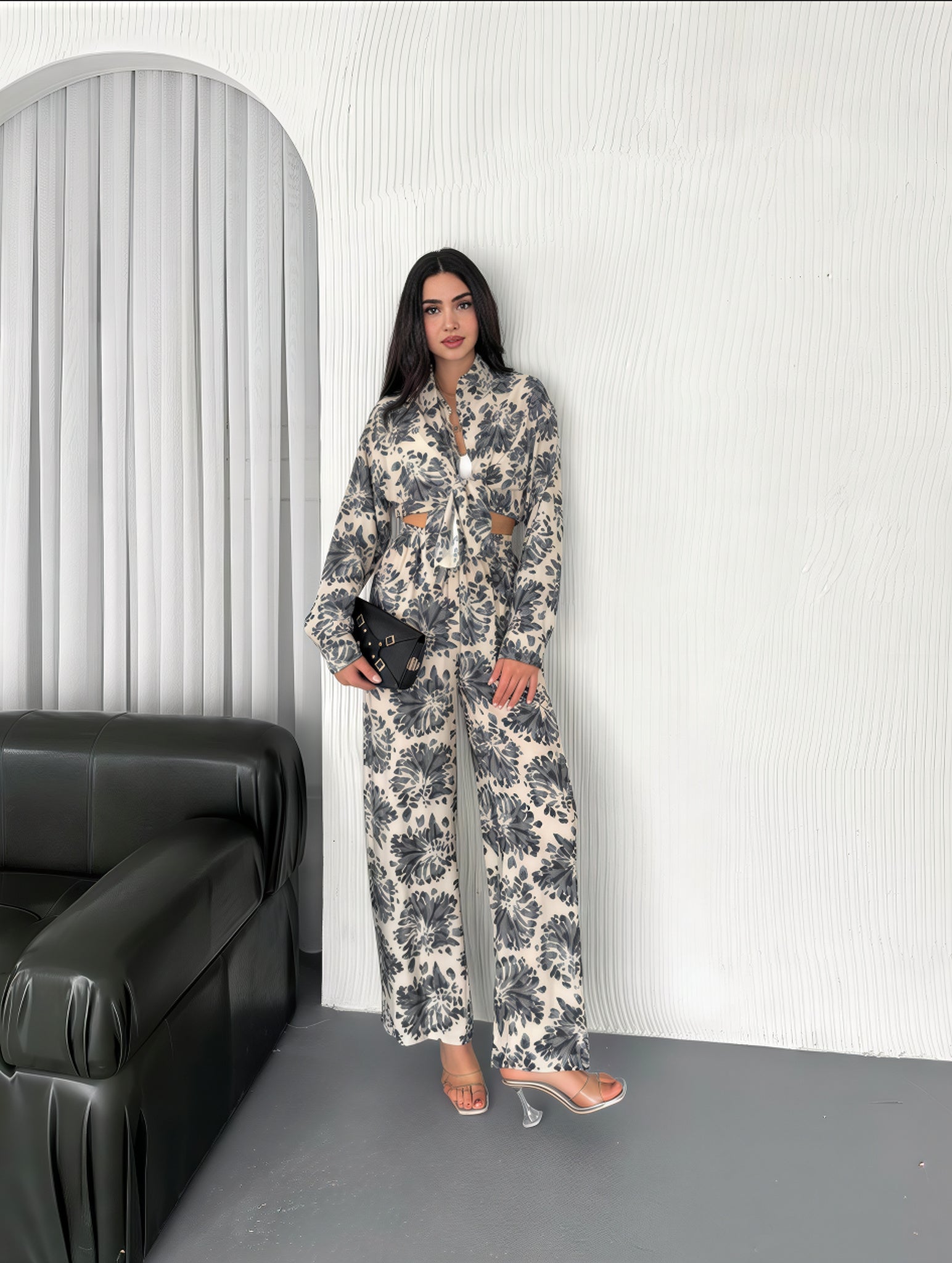 Black & White Floral Co-ord Set