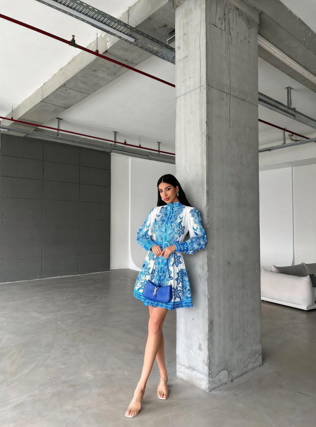 Santorini Breeze Mini Dress