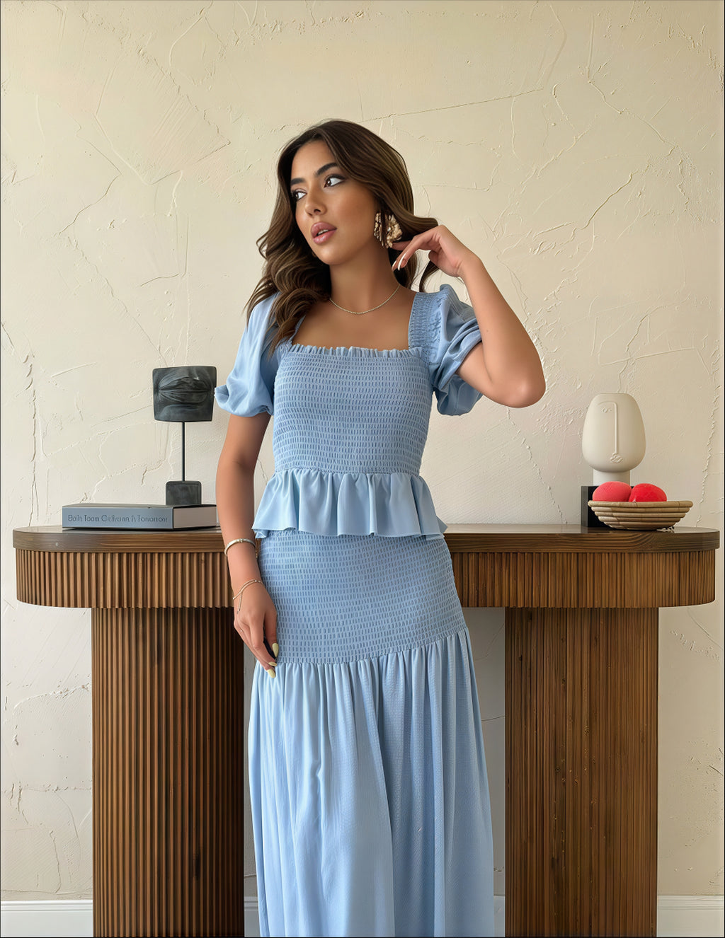 Coastal Breeze Off-Shoulder Maxi Dress