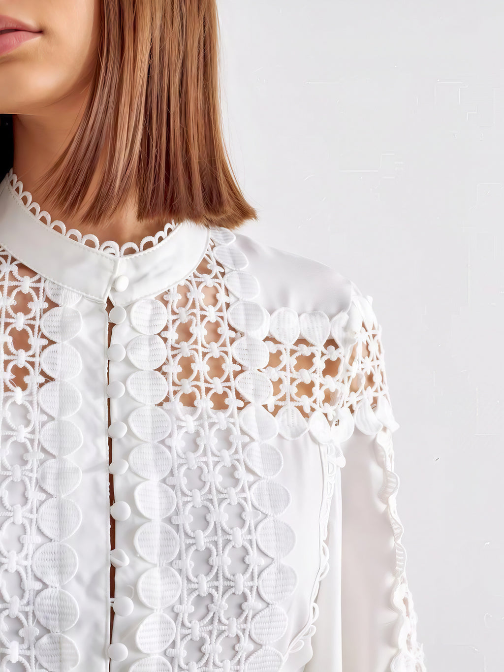 Ivory Lace Dream Mini Dress