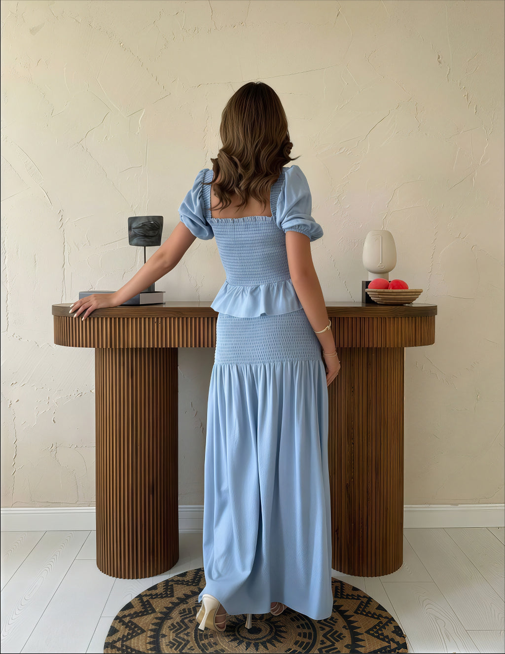 Coastal Breeze Off-Shoulder Maxi Dress