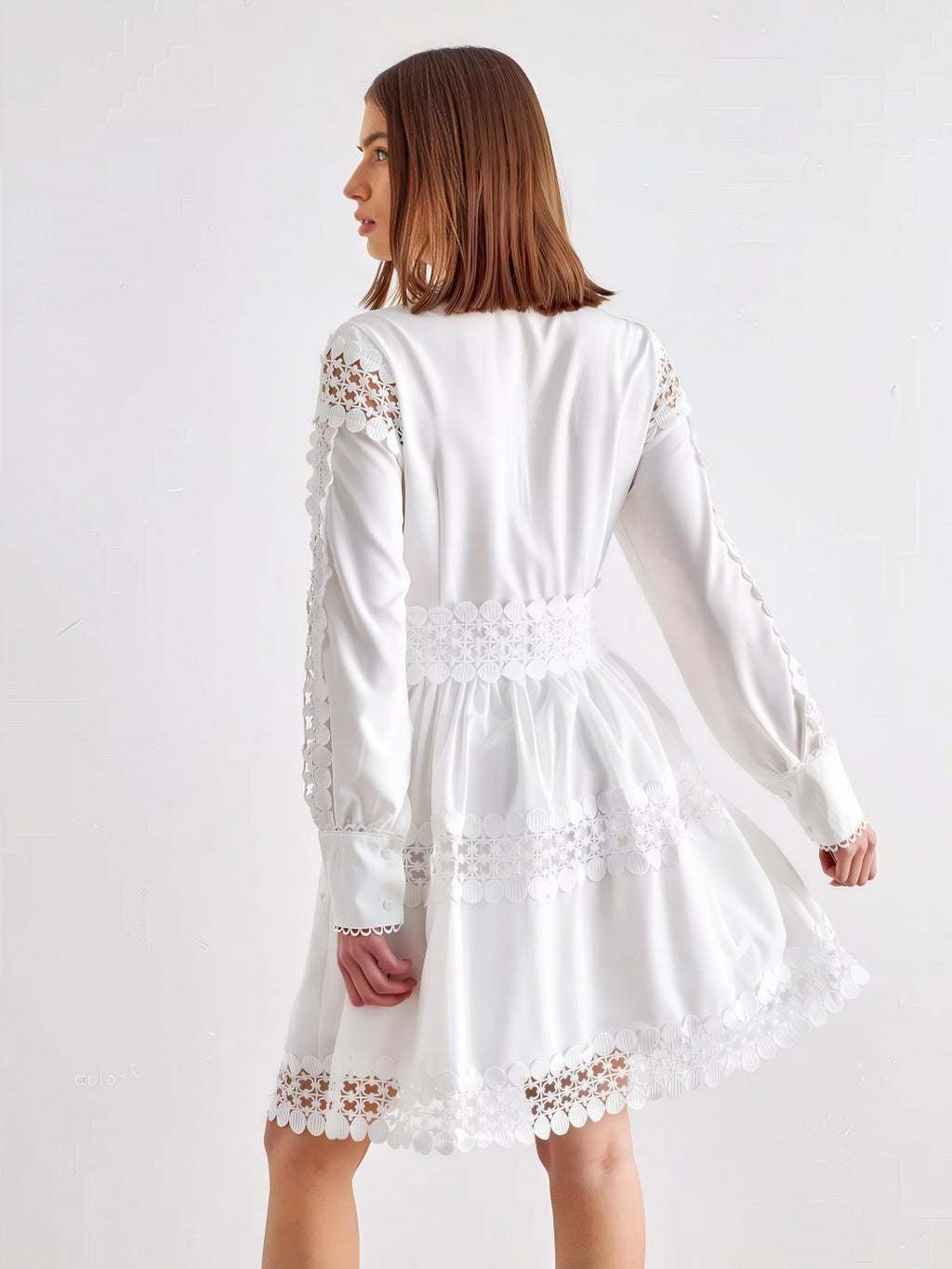 Ivory Lace Dream Mini Dress
