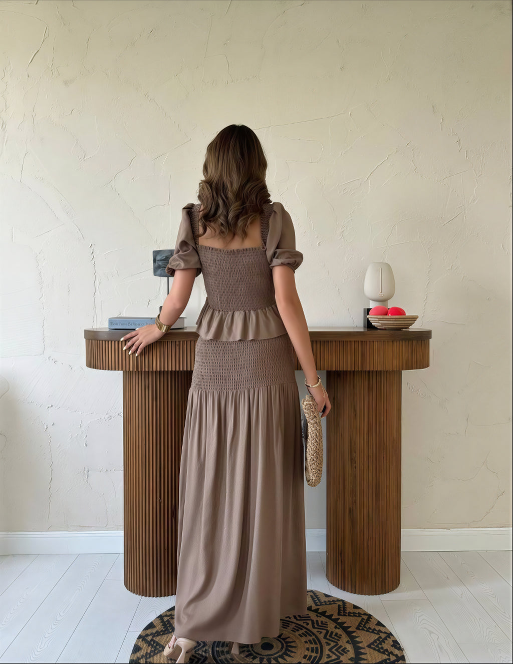 Coastal Breeze Off-Shoulder Maxi Dress