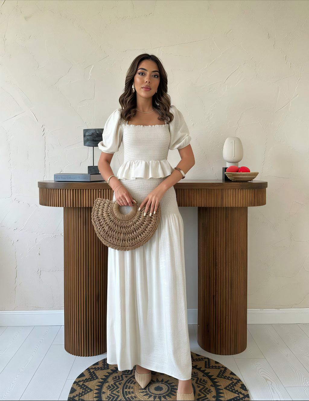 Coastal Breeze Off-Shoulder Maxi Dress