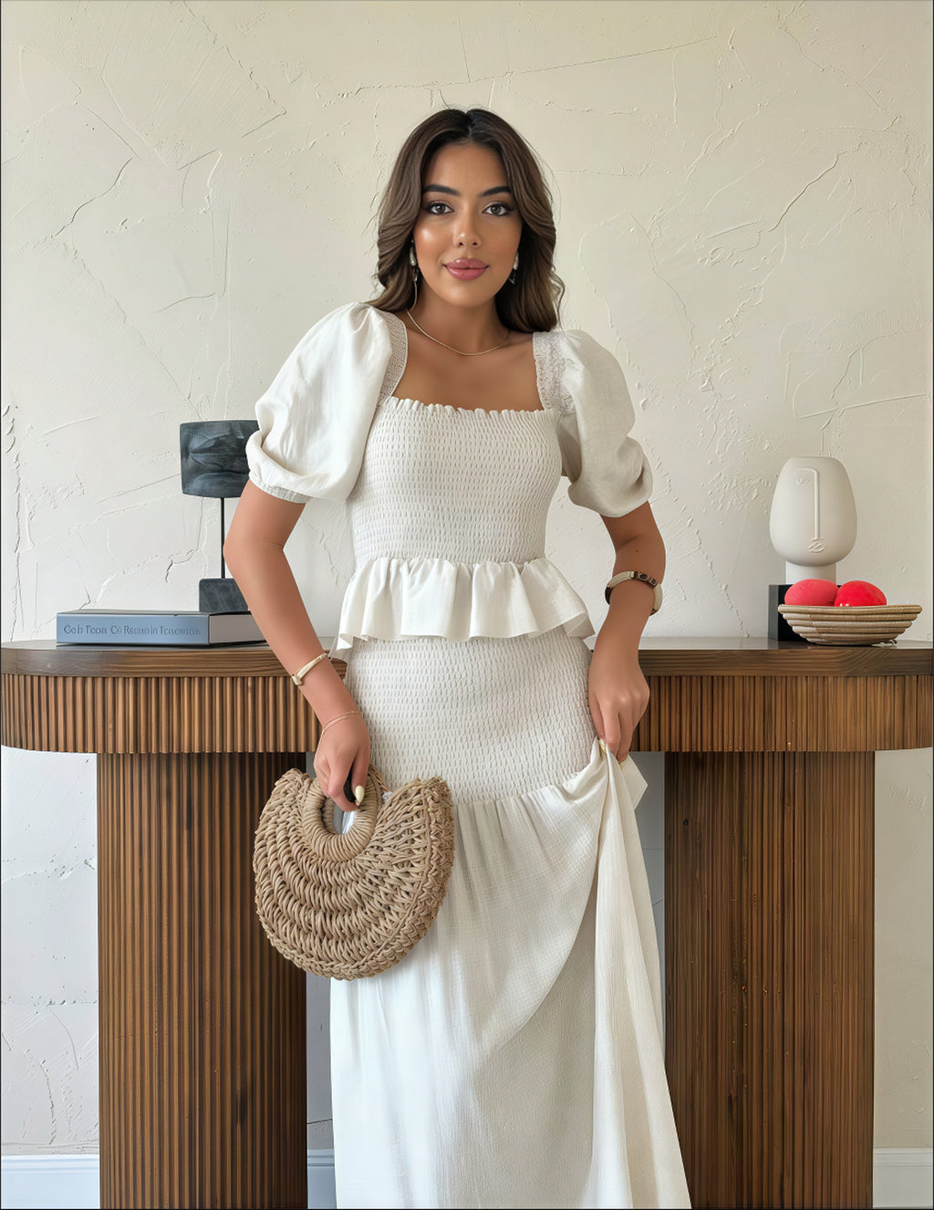 Coastal Breeze Off-Shoulder Maxi Dress