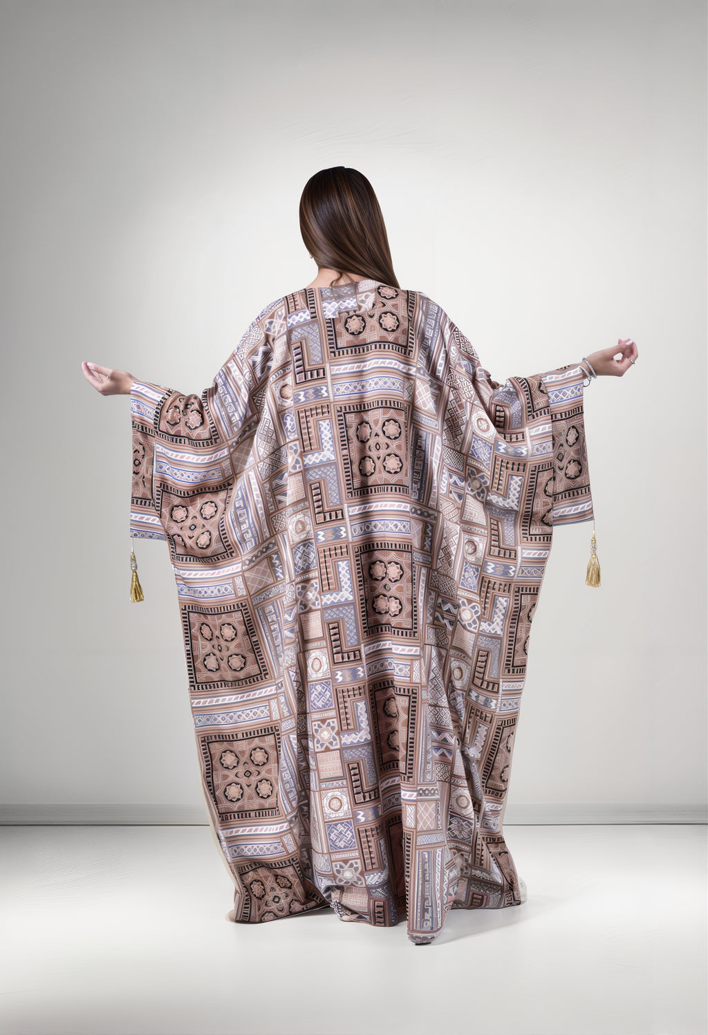 Dual Elegance Kuwaiti Double-Faced Dress