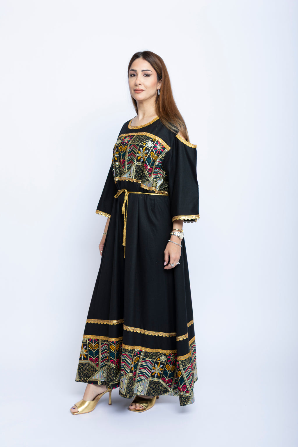 Noor Noir Kuwaiti Embroidered Dress