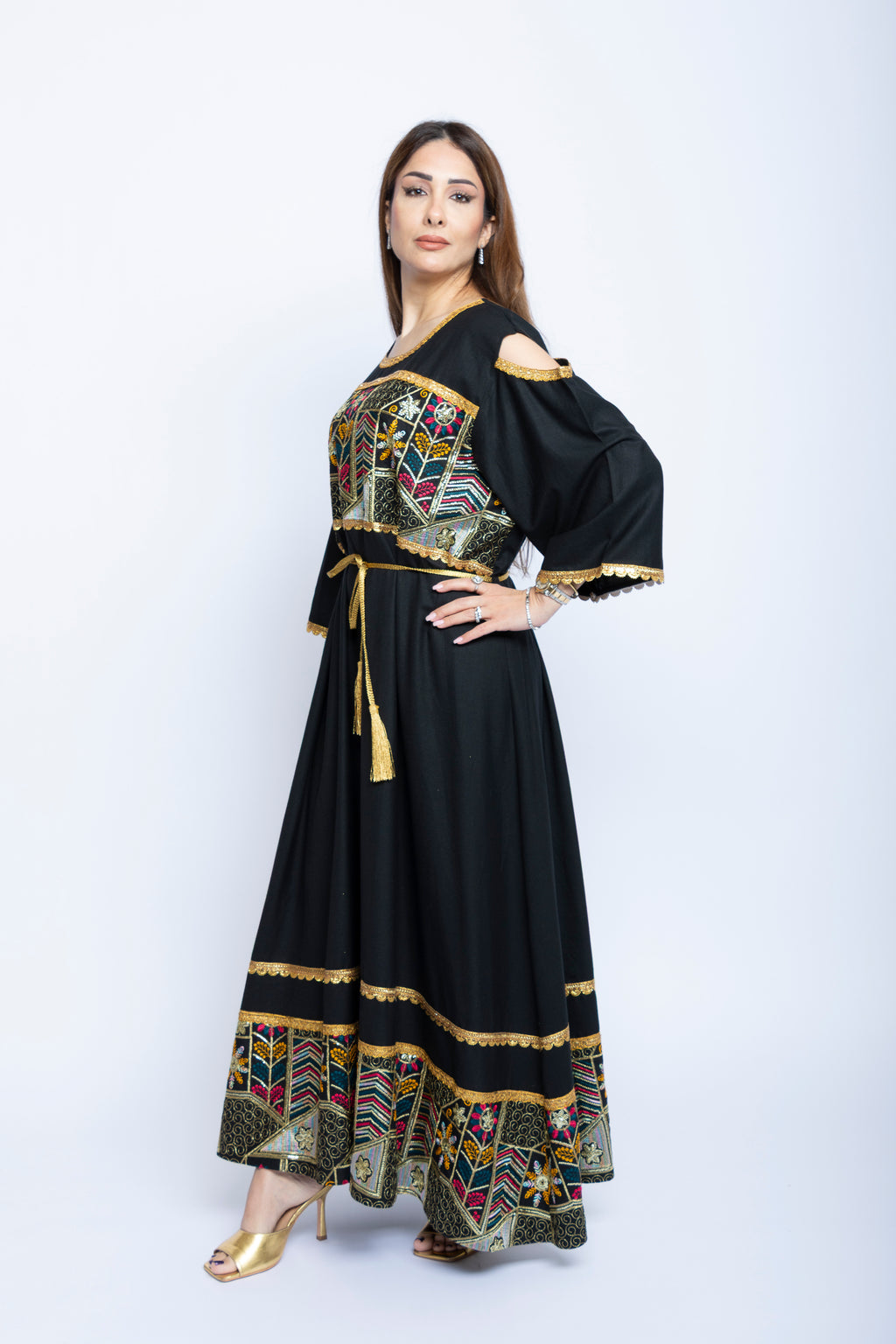 Noor Noir Kuwaiti Embroidered Dress