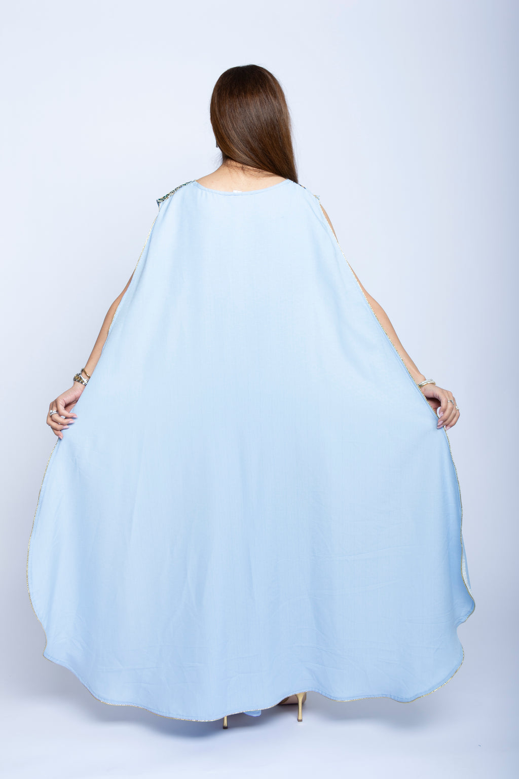 Sky Elegance Kuwaiti Cape Dress