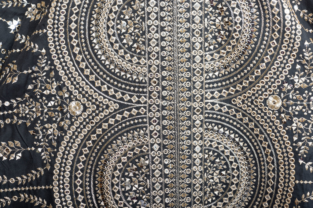 Midnight Aura Kuwaiti Embroidered Kaftan