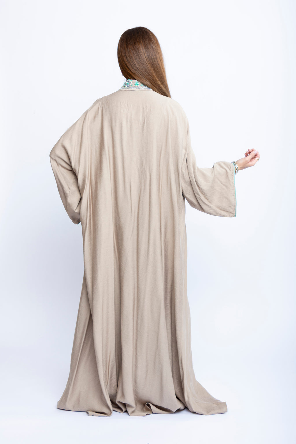 Sahara Glow Kuwaiti Beaded Kaftan