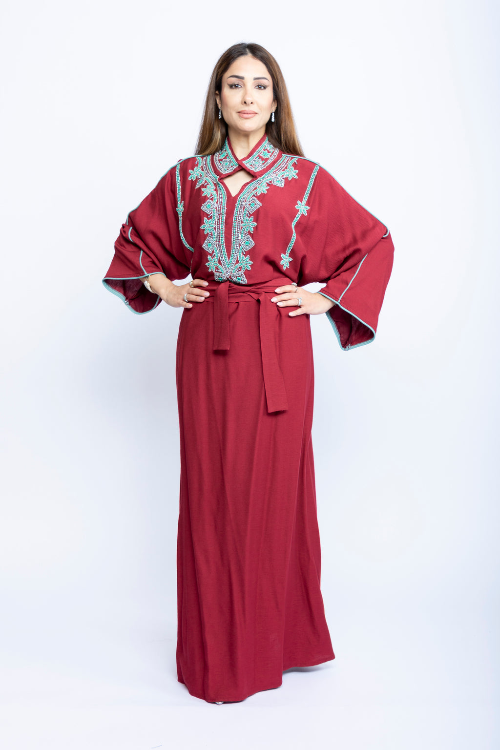 Ruby Bloom Kuwaiti Beaded Kaftan