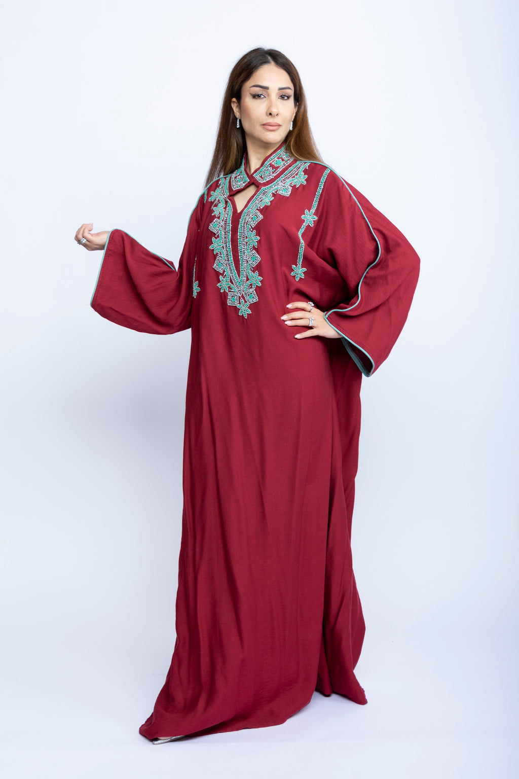 Ruby Bloom Kuwaiti Beaded Kaftan
