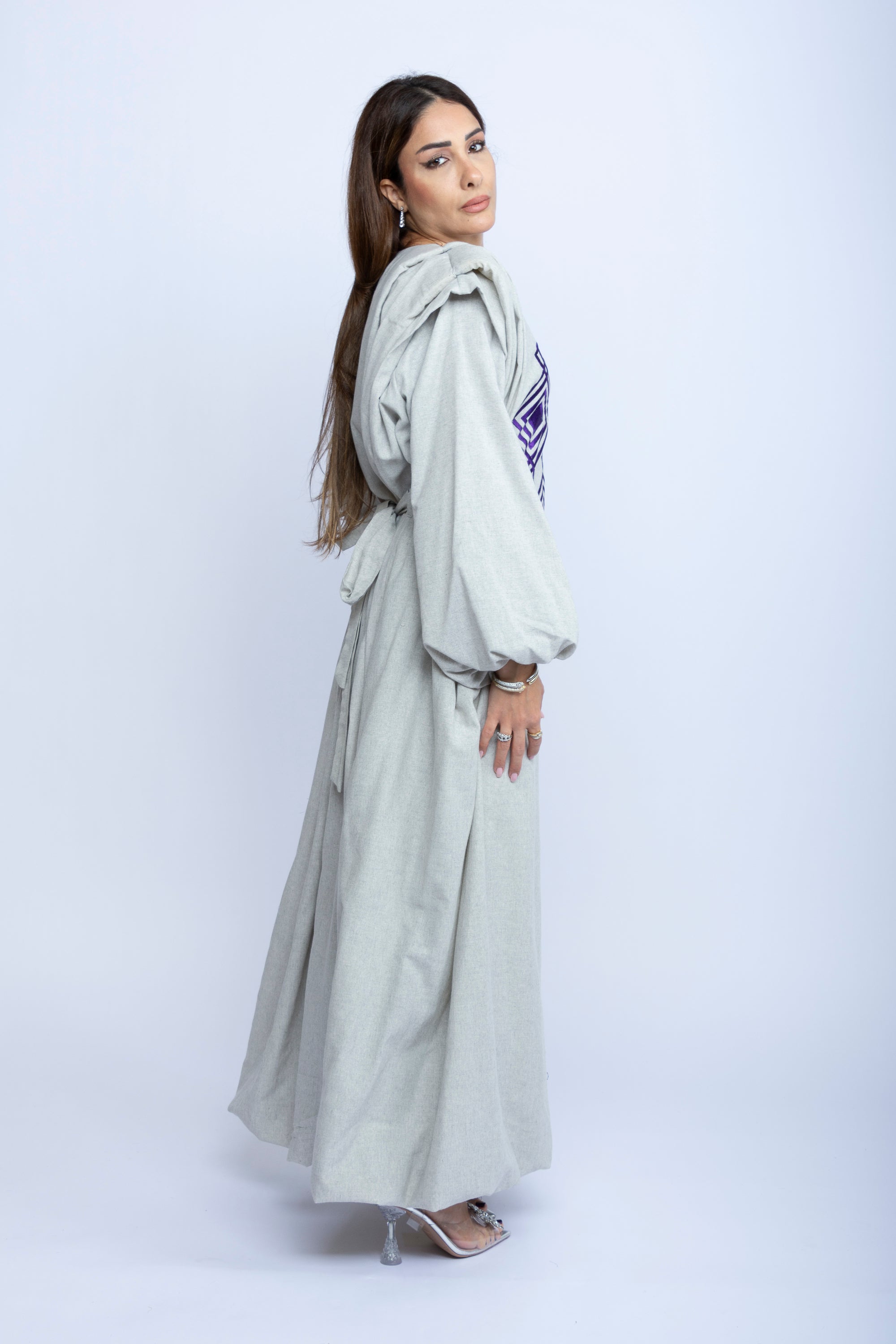 Moonstone Charm Kuwaiti Embroidered Dress