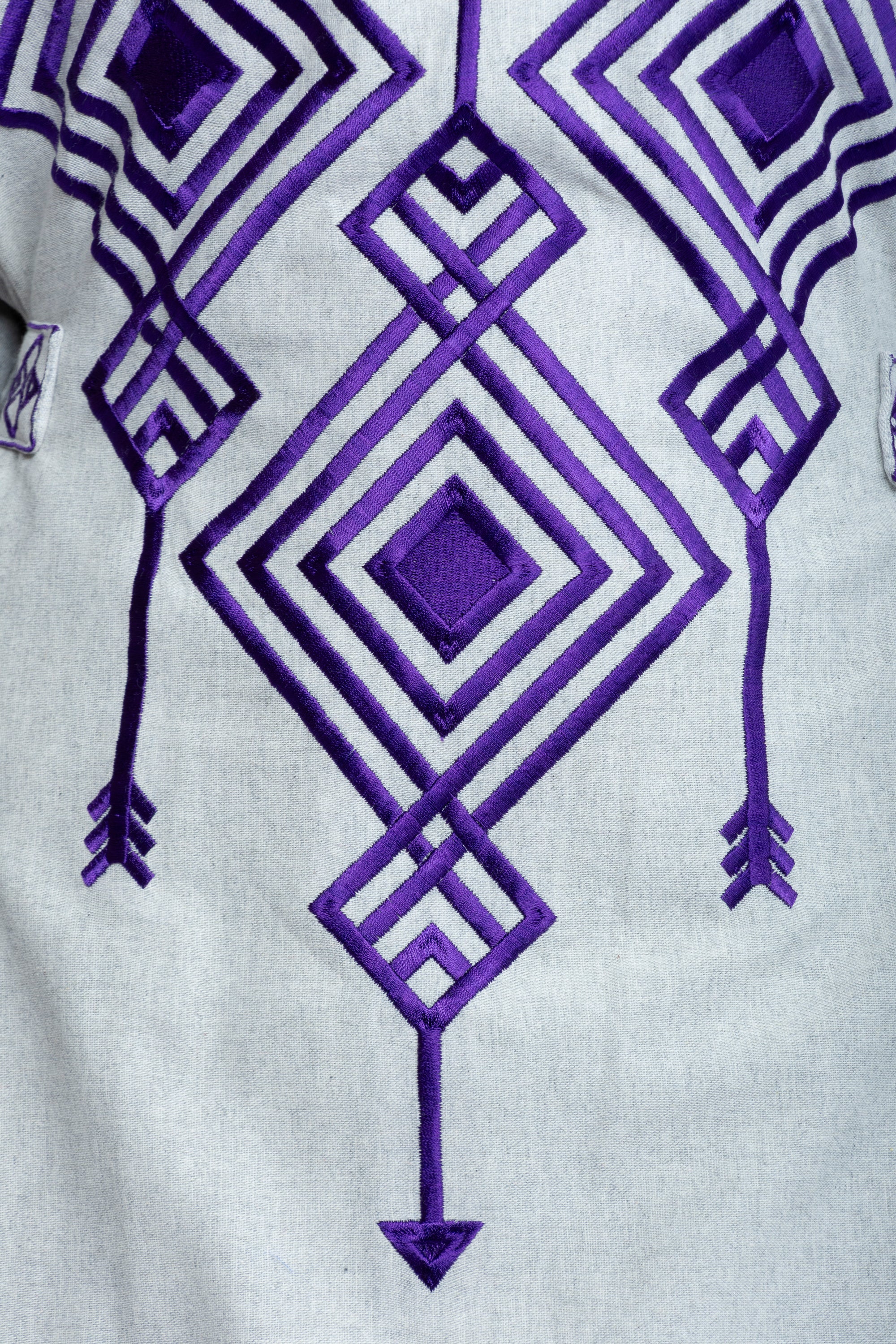 Moonstone Charm Kuwaiti Embroidered Dress