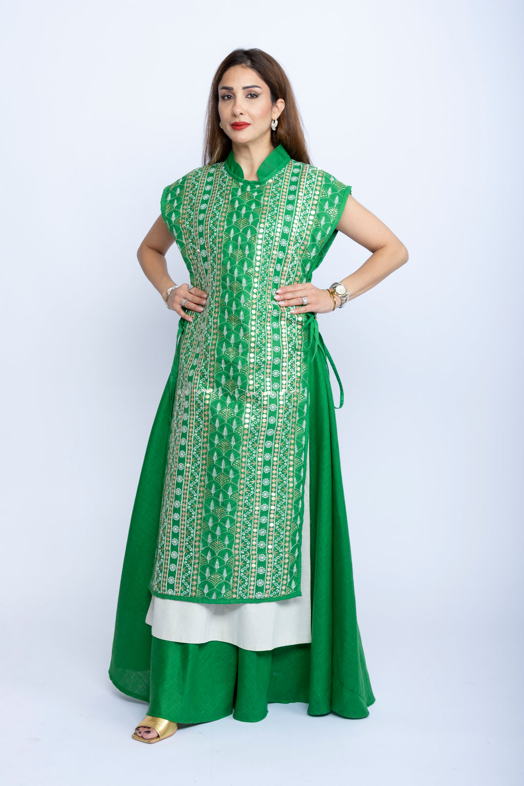 Emerald Layers Kuwaiti Dress