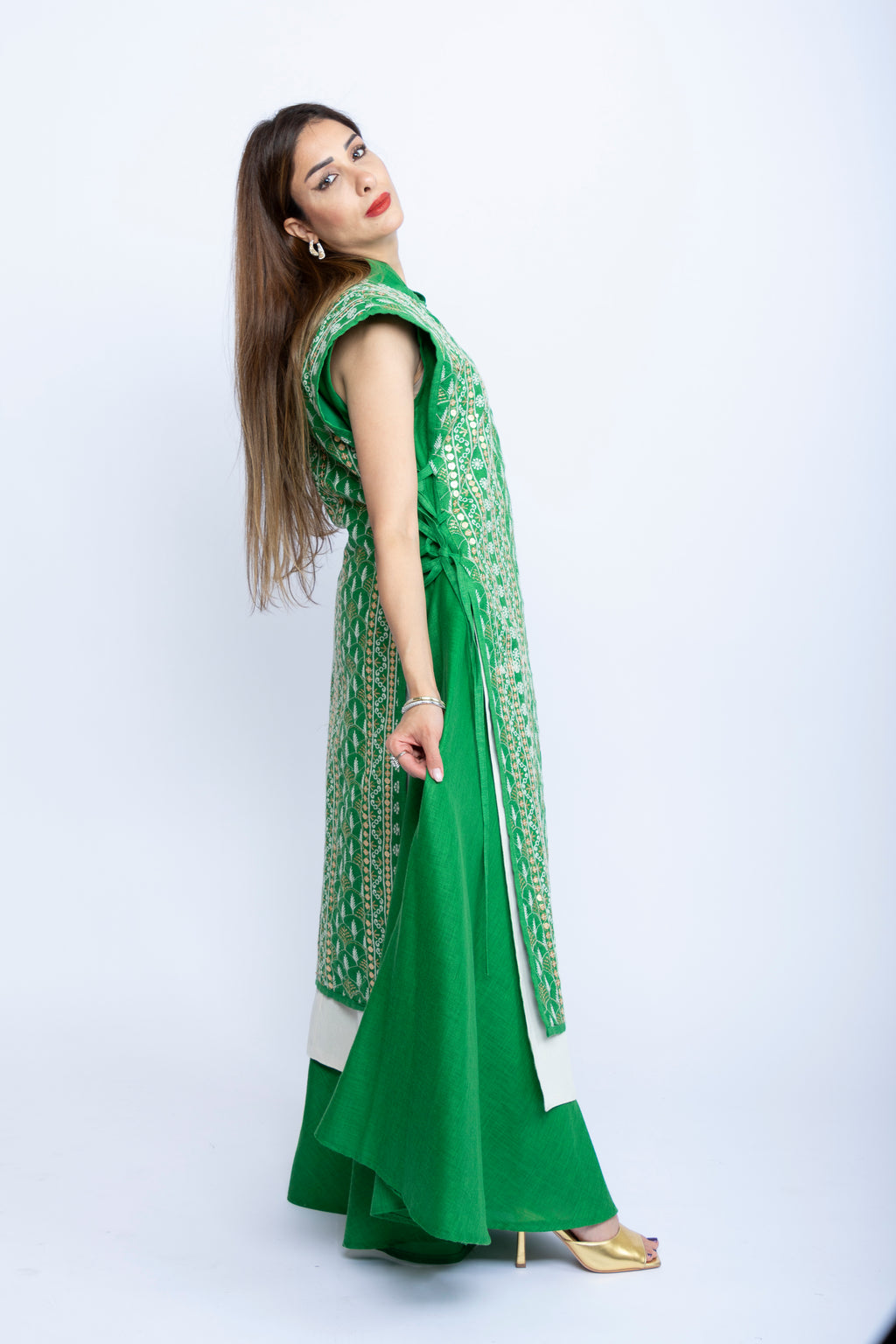 Emerald Layers Kuwaiti Dress