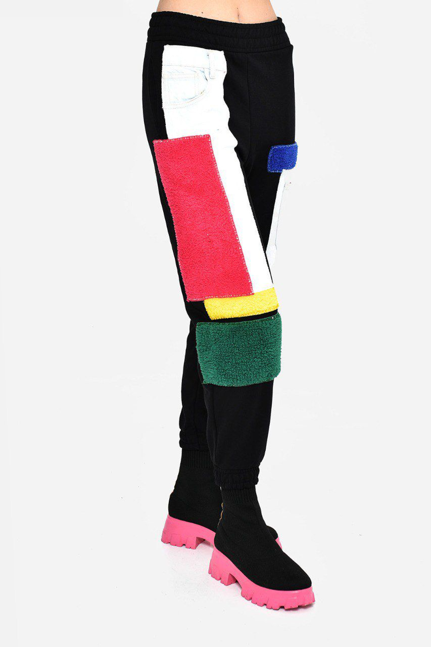 Color Block Patchwork Vest & Pants Set