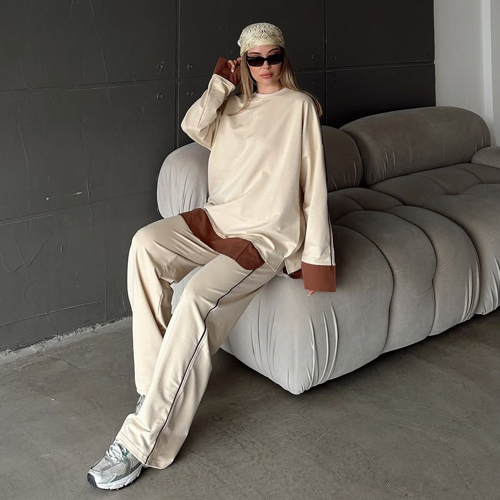 Oversized Contrast-Layered Co-ord Set