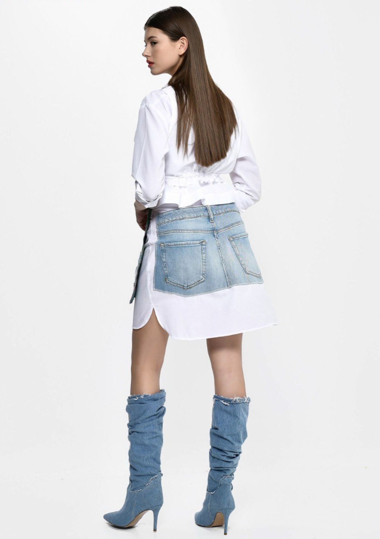 Urban Patchwork Shirt Dress
