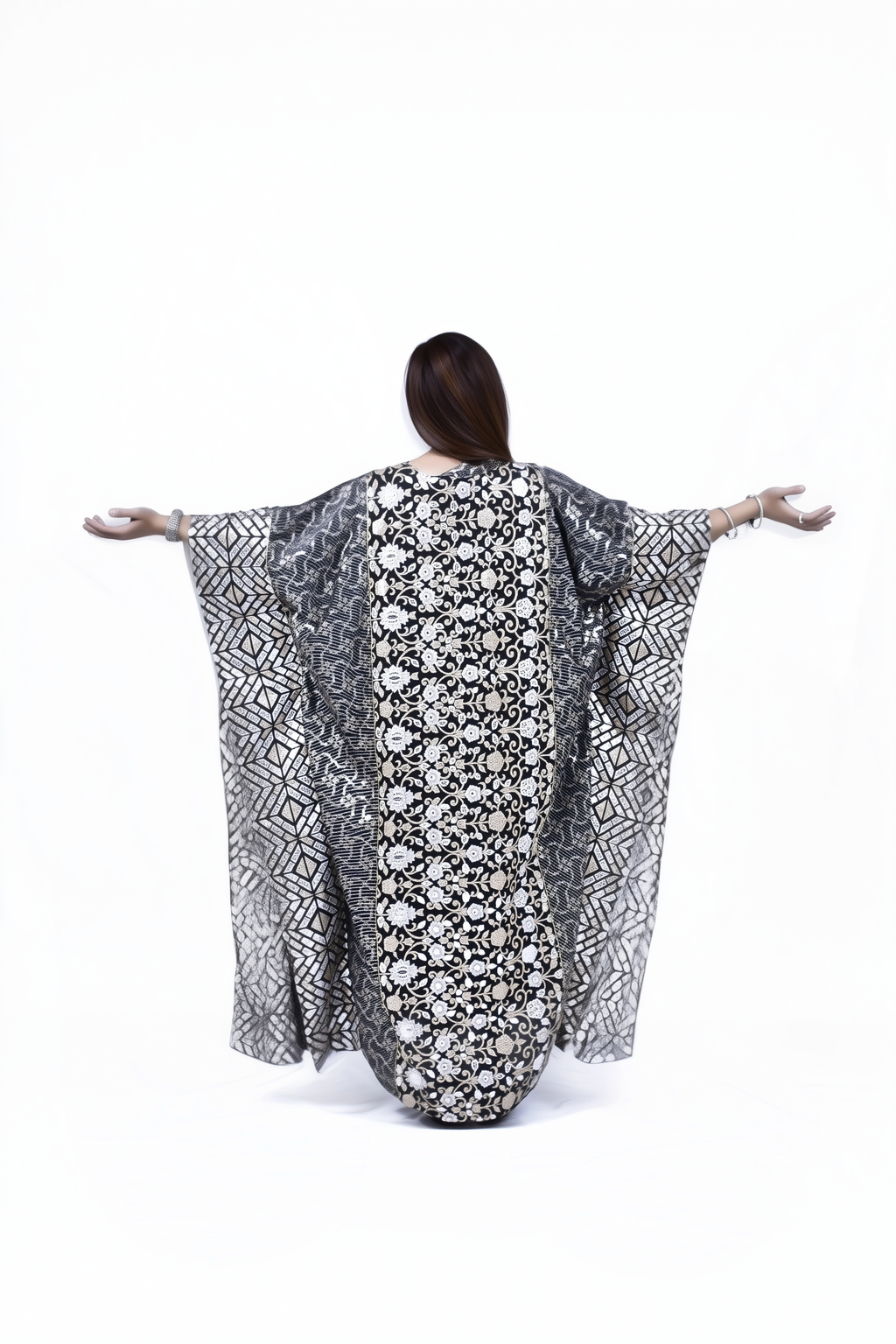 Zahra Black Kuwaiti Cotton Dress