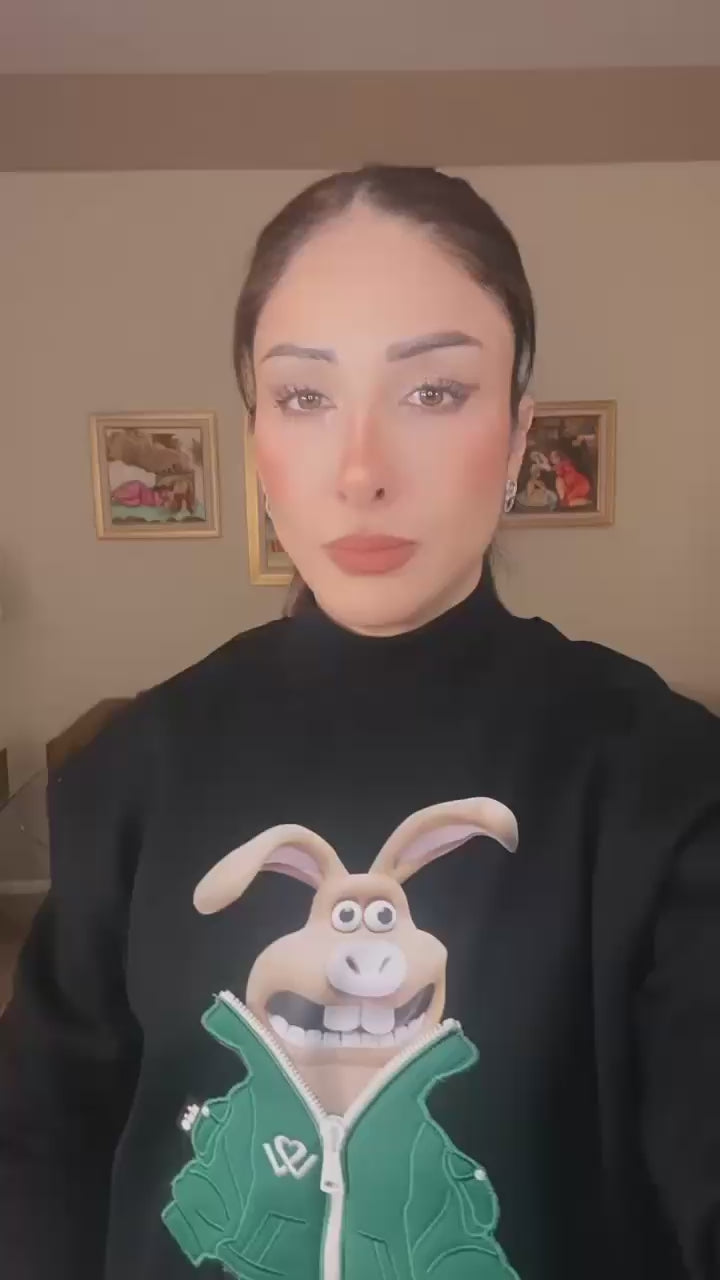 Bunny Graphic Oversized Tracksuit Set – Green Edition