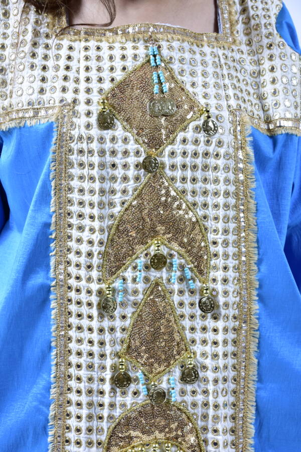Blue Designer Taffeta - Image 6