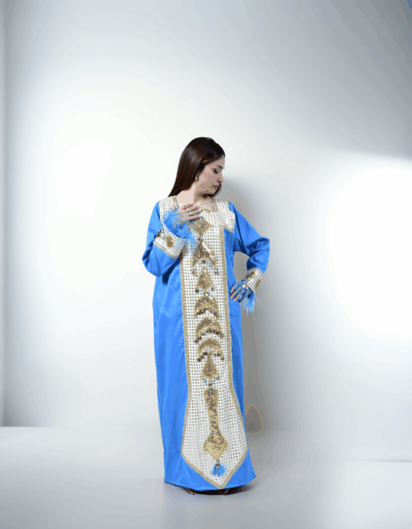 Blue Designer Taffeta - Image 3