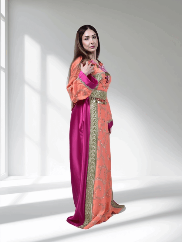 Hand woven designer Daraa - Orange - Image 4