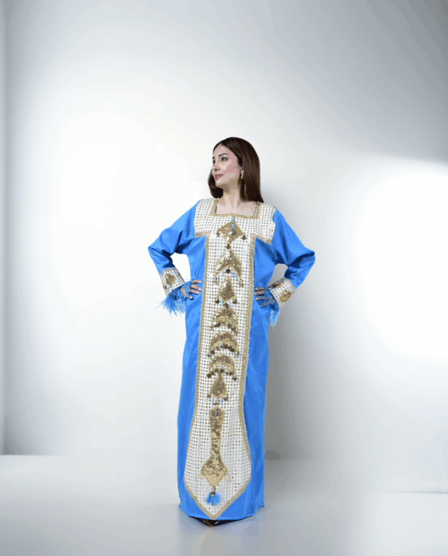 Blue Designer Taffeta
