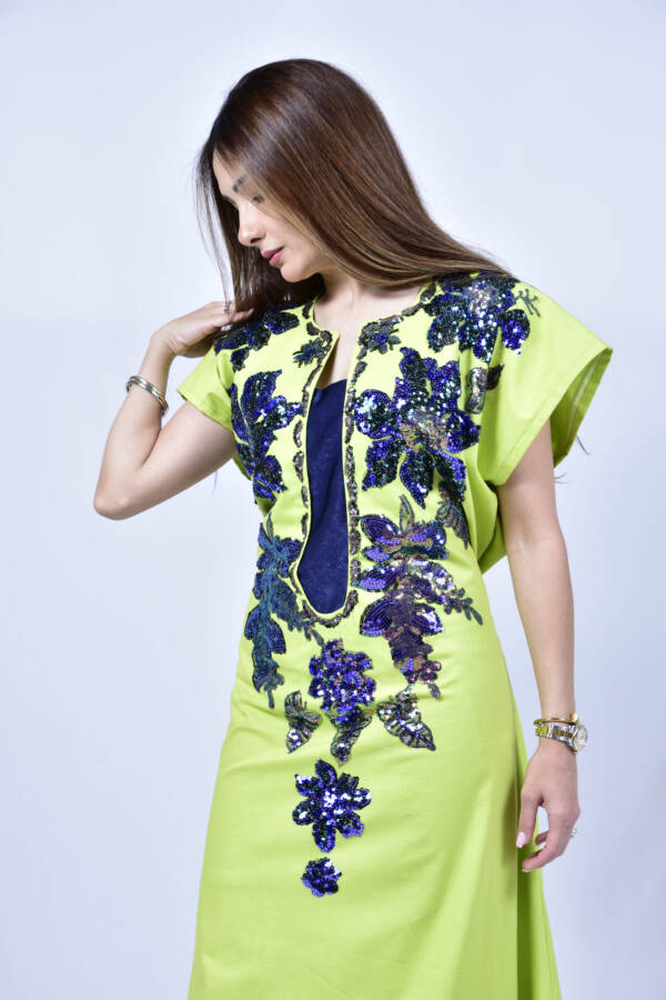 Designer Neon green Dress