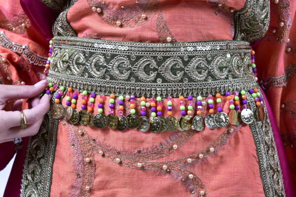 Hand woven designer Daraa - Orange - Image 3