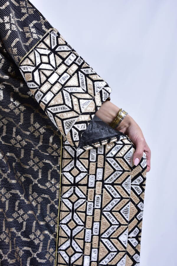 Zahra Black Kuwaiti Cotton Dress - Image 2