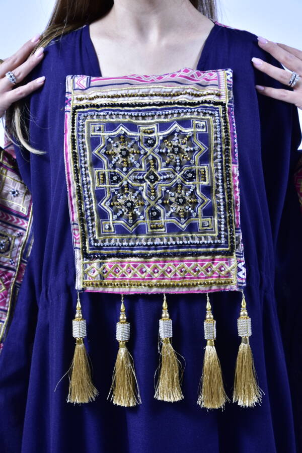 Twilight Bloom Kuwaiti Double-Faced Dress - Image 2