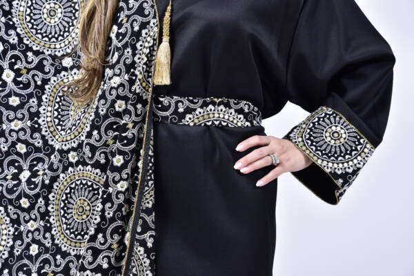 Black & Gold Grace Kuwaiti Dress - Image 2