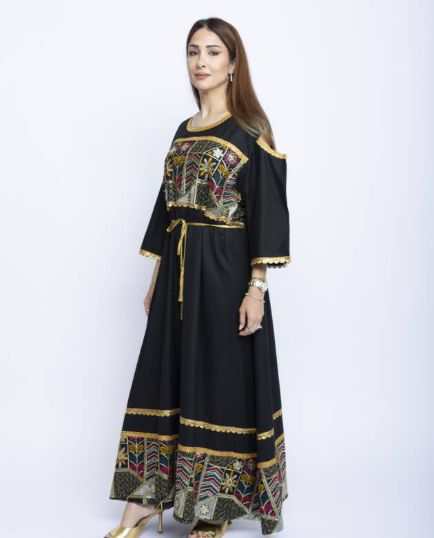 Noor Noir Kuwaiti Embroidered Dress