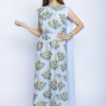 Sky Elegance Kuwaiti Cape Dress