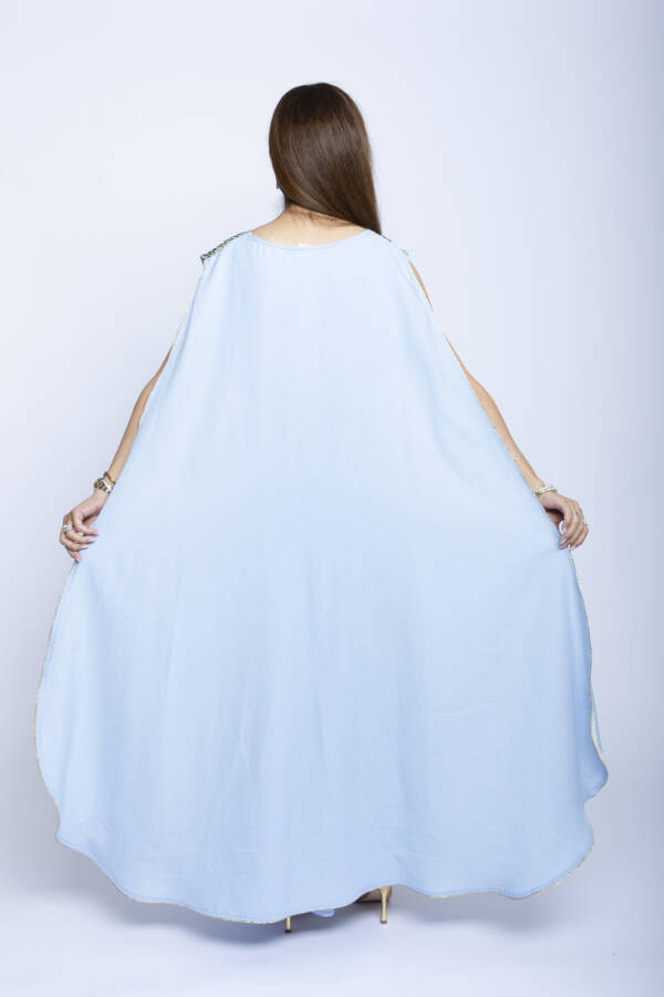Sky Elegance Kuwaiti Cape Dress - Image 3