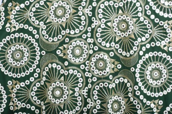 Emerald Bloom Kuwaiti Chiffon Kaftan - Image 4