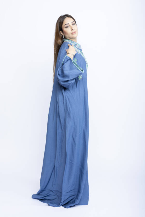 Azure Grace Kuwaiti Beaded Kaftan - Image 5