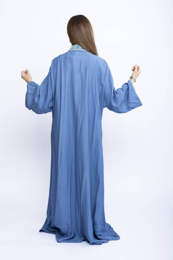Azure Grace Kuwaiti Beaded Kaftan - Image 4