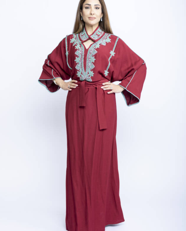 Ruby Bloom Kuwaiti Beaded Kaftan