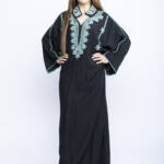 Noir Bloom Kuwaiti Beaded Kaftan