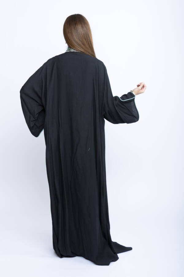 Noir Bloom Kuwaiti Beaded Kaftan - Image 4