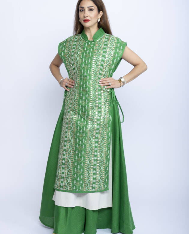 Emerald Layers Kuwaiti Dress