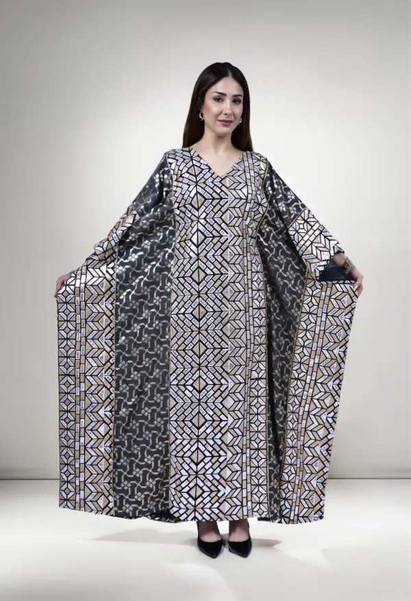 Zahra Black Kuwaiti Cotton Dress