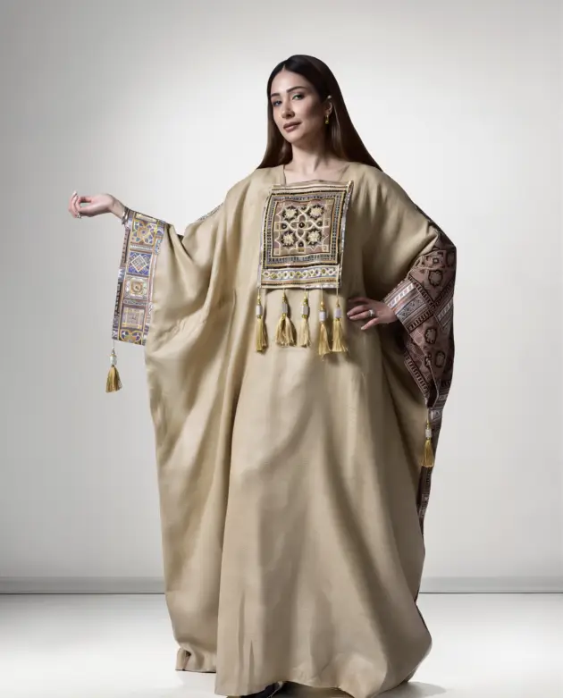 Dual Elegance Kuwaiti Double-Faced Dress